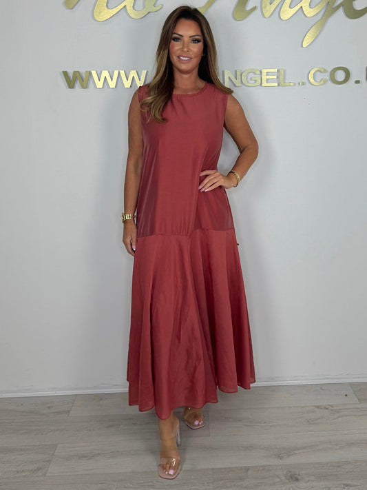 (BUY 1 GET 2 FREE) Sleeveless Round Neck Maxi Dress (4 Colours)